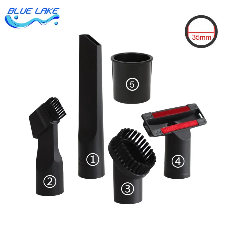 

Аксессуары для пылесоса-5 шт., круглая щетка, плоская всасывающая головка, адаптер, внутренние 32/35 мм, детали для пылесоса
