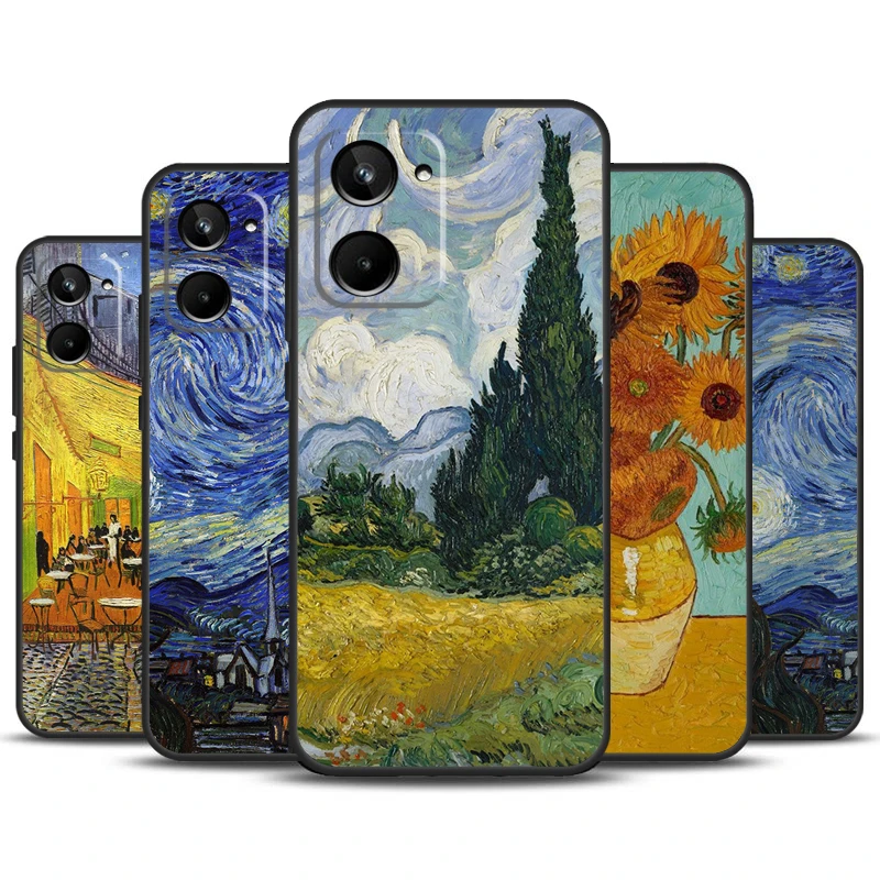 Картина маслом Ван Гога для Realme 11 12 Pro Plus 9 10 GT5 GT3 GT Neo5 C35 C31 C30 C33 C51 C53 C55 C21Y C25s чехол