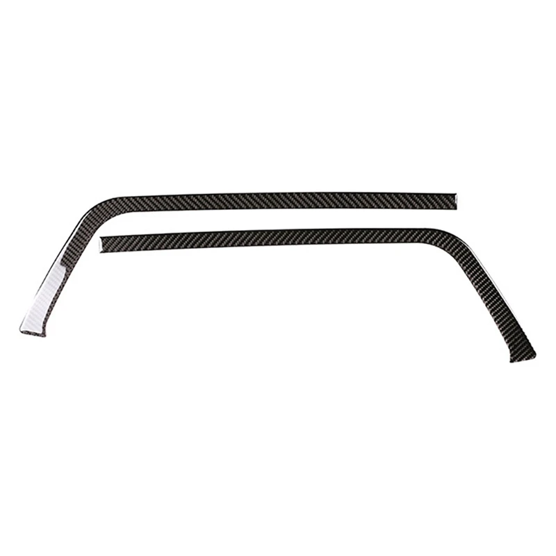 

2Xreal Carbon Fiber Car Headlight Eyebrow Trim Strips Front Head Light Lamp Eyelid Cover For Nissan X-Trail 2014-2018