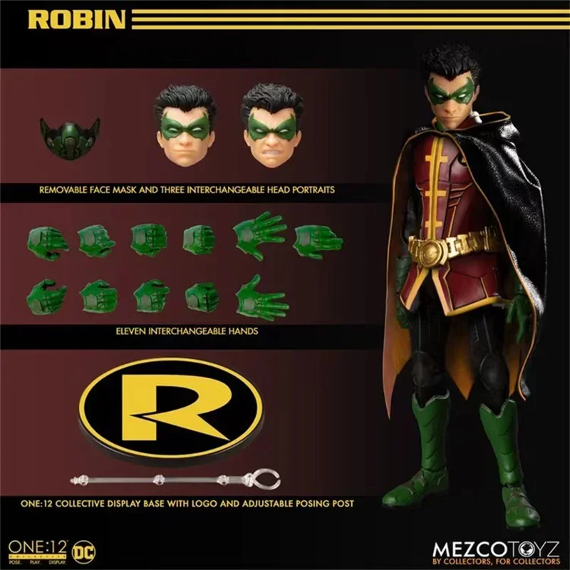 

100%In Stock Original Mezco Toyz One12 Collective Robin From Batman Damian Wayne Birdaran Dynamic Duon Anime Figures Model Toys
