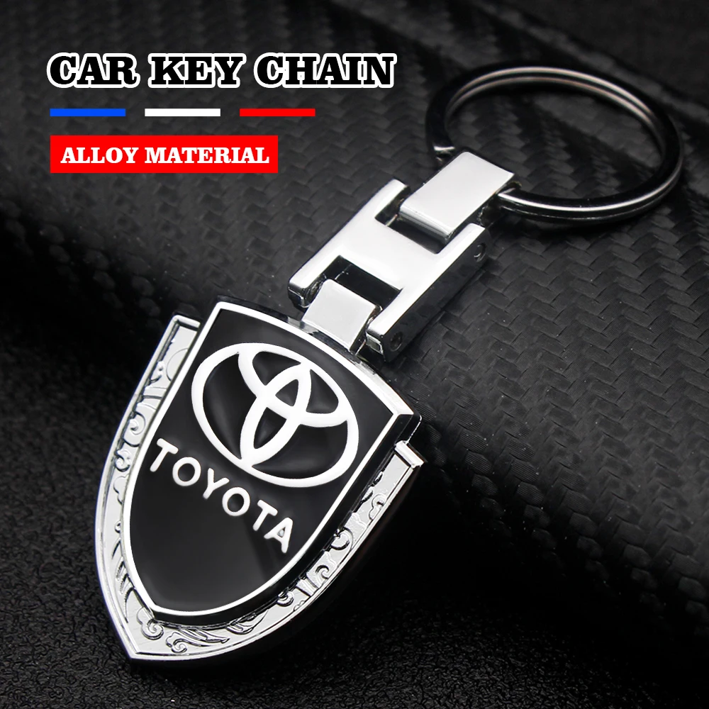 

3D Metal Car Shield Keychain Auto Logo Keyrings Decoration Key Chain Accessories For Toyota Corolla E150 Camry 40 70 Rav4 Mark2