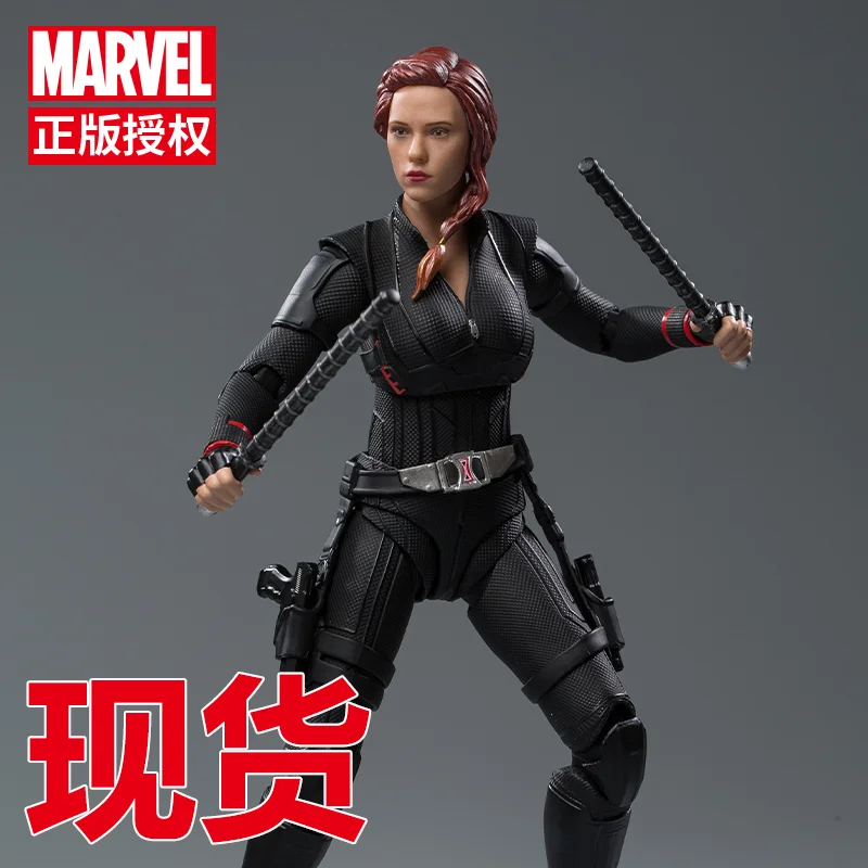 Фото Оригинальная коллекционная кукла Migu Avengers Black Widow ручной работы с подставкой, многосуставная, подвижная, высококачественная, праздничный подарок №2