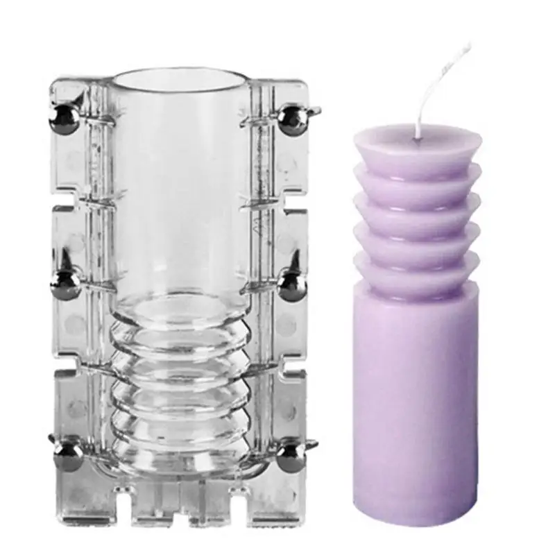 

3D PC Candle Mold Five Layer Roman Column Molds For Candle PC Column Mold For Candle Making DIY Chocolate Candlestick Mold