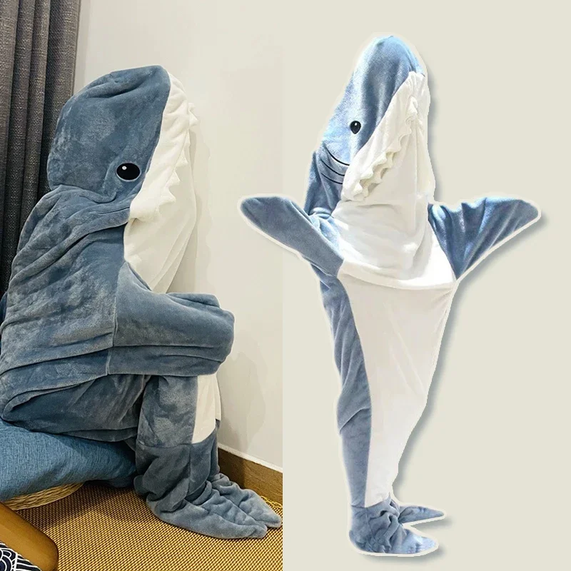 

2023 зимняя Пижама для женщин и мужчин, комбинезон с капюшоном в виде мультяшной акулы, фланелевая одежда для сна, милая сумка для косплея