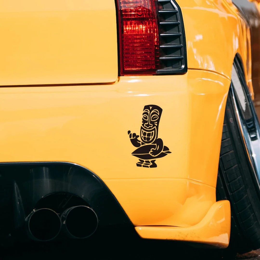 Автомобильная наклейка для серфинга забавный персонаж в гавайском стиле авто