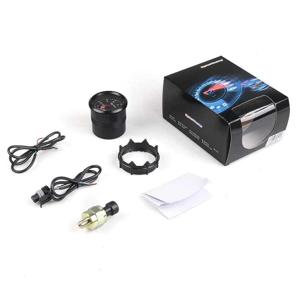 

Dynoracing 2" 52mm 7 Colors LED Car Oil Pressure Gauge 0-7 BAR Oil Press Meter High Speed Motor With Sensor BX101733