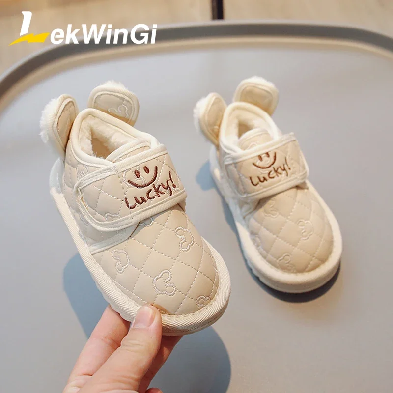 

Size 21-30 Winter Children's Shoes Lovely Girls Casual Shoes Fluffy Inner Lining Toddler Girl Shoe Plush tenis infantil meninos
