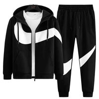 tracksuit sweater suit mens hooded spring and autumn cardigan running casual sportswear male jacket men