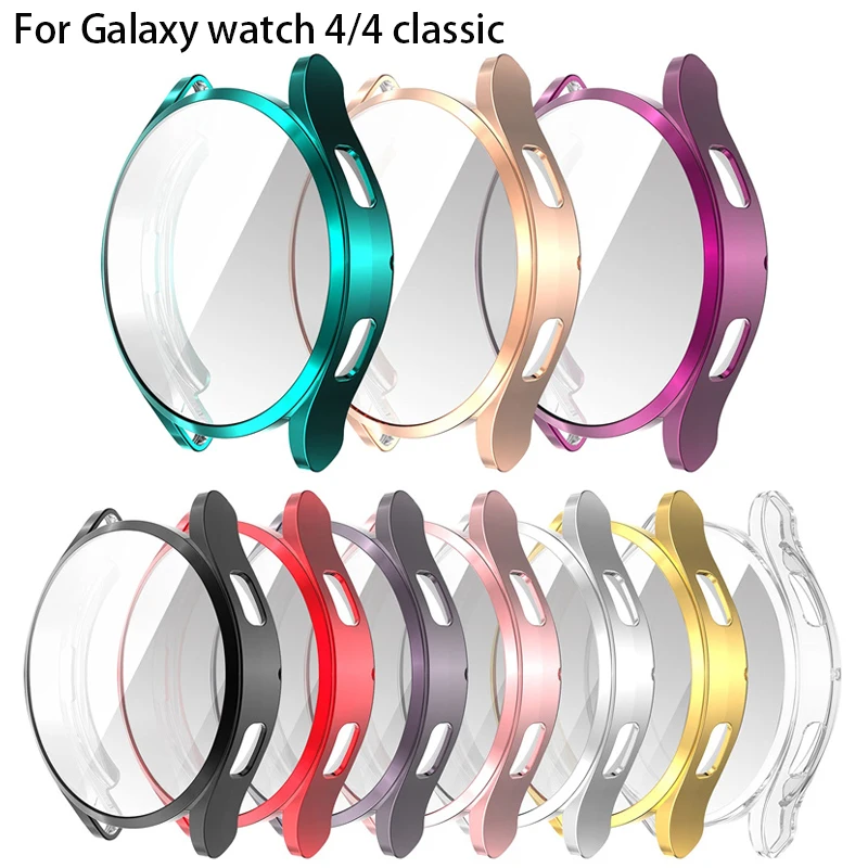 Custodia In Tpu Per Samsung Galaxy Watch 4 44Mm 40Mm Pc Copertura Paraurti Anti-Caduta All-Around + Protezione Dello Schermo Galaxy Watch 4 Classic 46