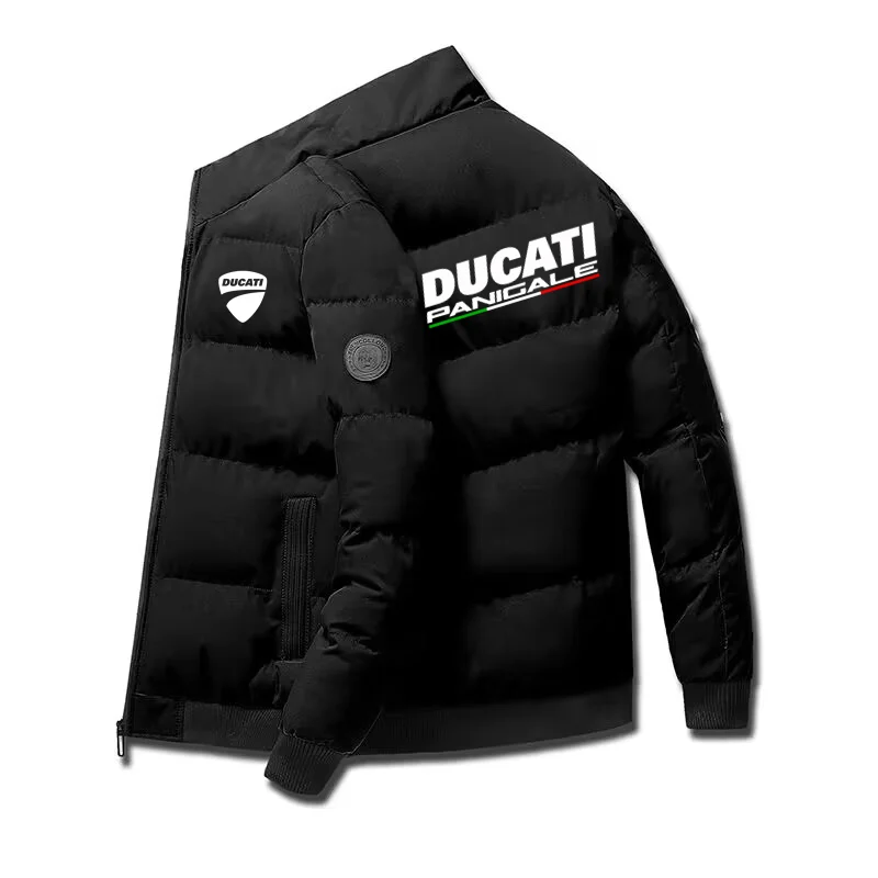 

Новинка 2023, мужская зимняя куртка DUCATI из хлопка, мужская уличная спортивная ветрозащитная теплая куртка, новая пуховая куртка с воротником-стойкой