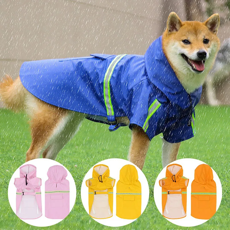 

Waterproof Dog Raincoat Outdoor Reflection Coat for A Big Dogs Cloak Golden Retriever Dogs Raincoat Big Size Dog Coat Costume