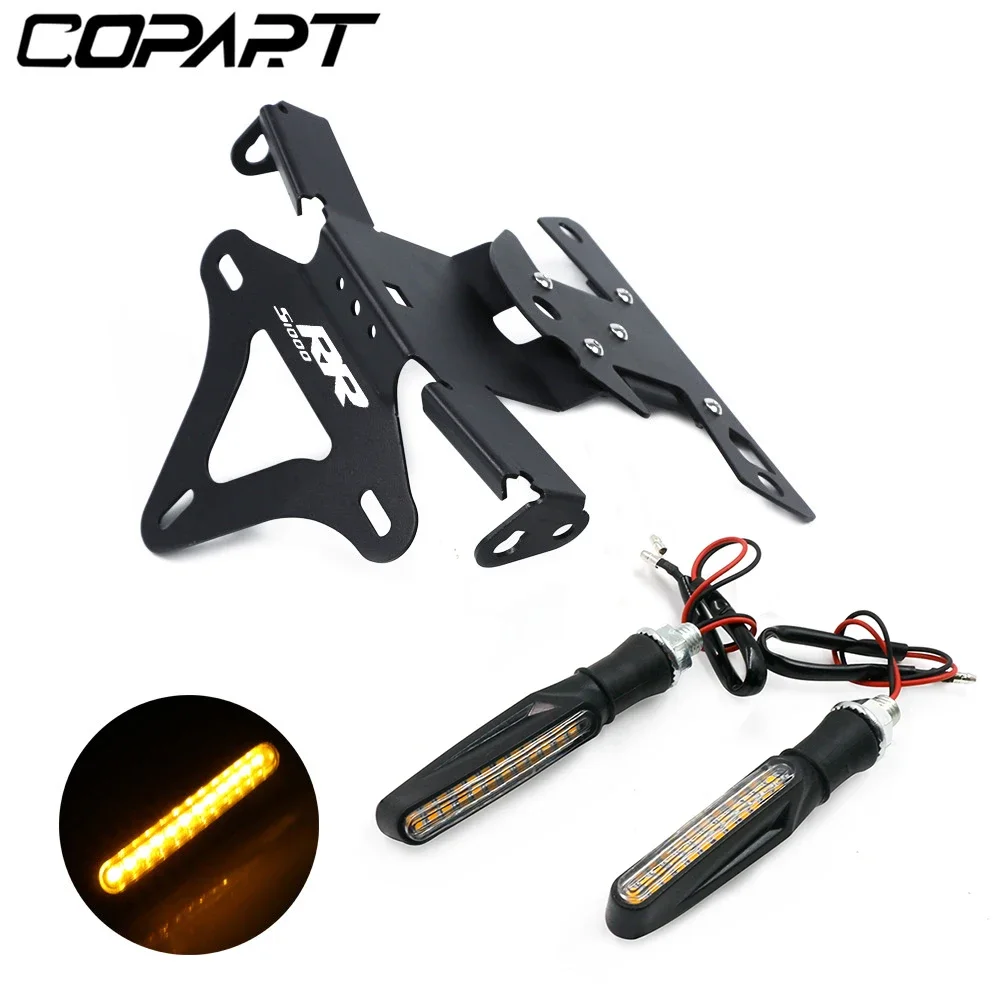 

Для BMW S1000RR S1000R HP4 2010-2018 мотоциклетный держатель номерного знака, кронштейн для крыльев, аккуратный хвост, указатель поворота, светодиодные фонари