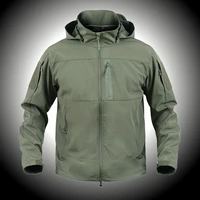 hiking tactical jacket hoodied softshell jacket men military jacket men army coat autumn warm outdoor men waterproof jacket army
