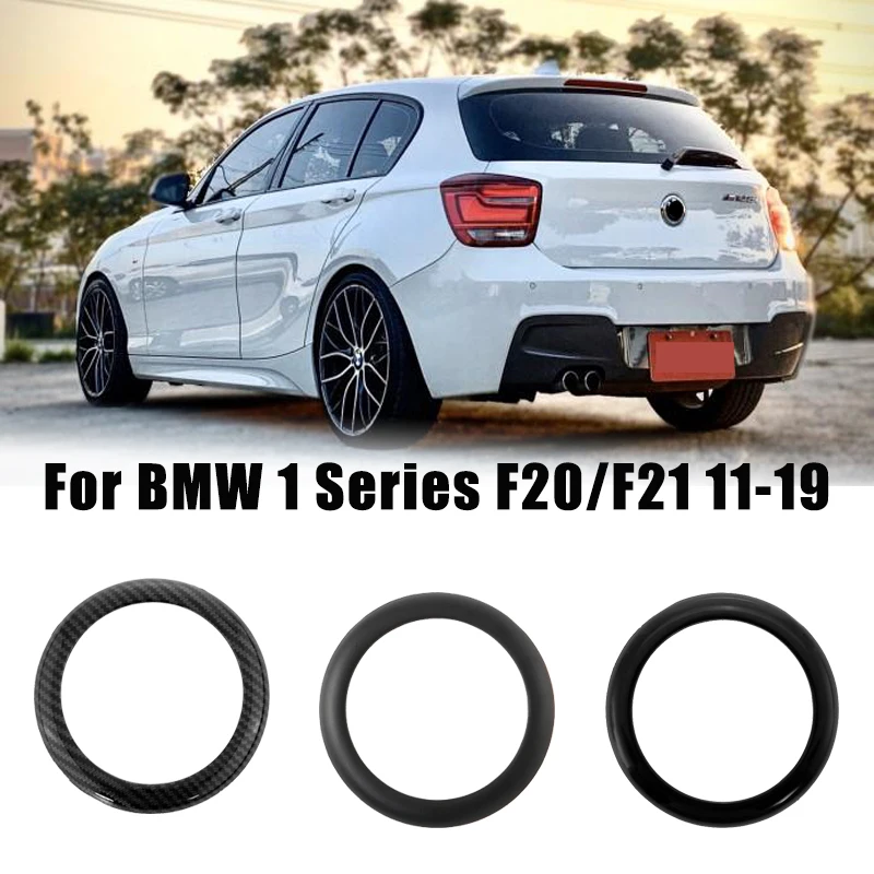 

For BMW 1 Series F20/F21 2011-2019 Car Rear Badge Ring Logo Frame Cover Decoration Trim Carbon / Matte/ Gloss Black
