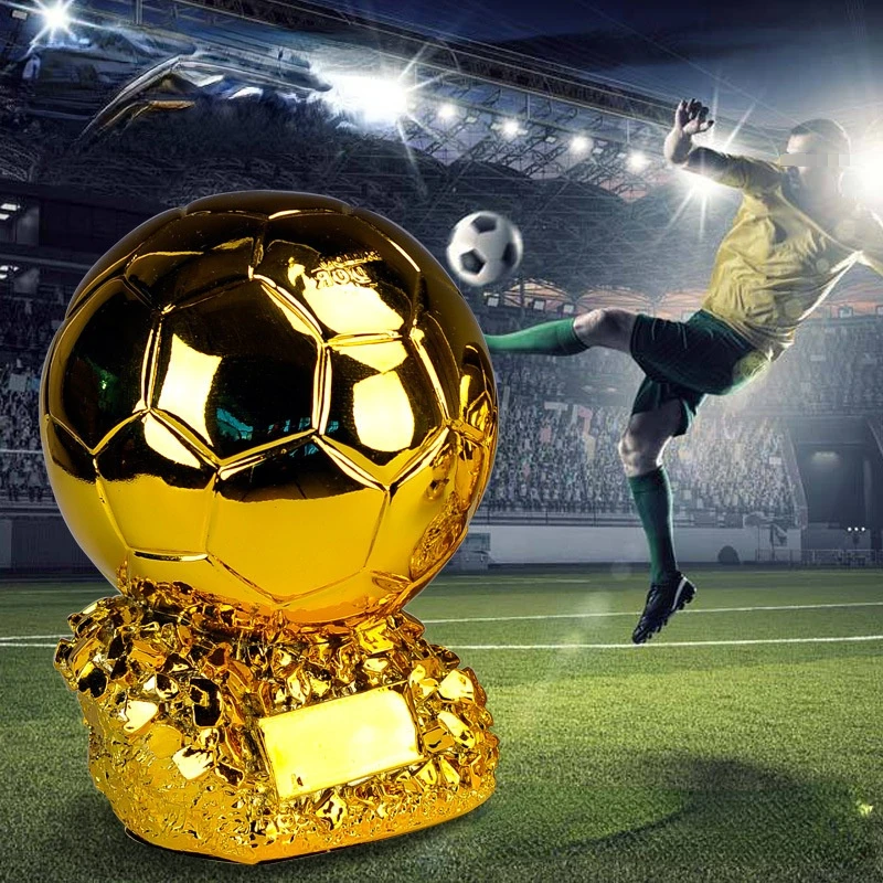 

World Cup Football Ballon D'Or Excellent Player Award Trophy Flat Back Resin Home Decoration Accessories for Living Room