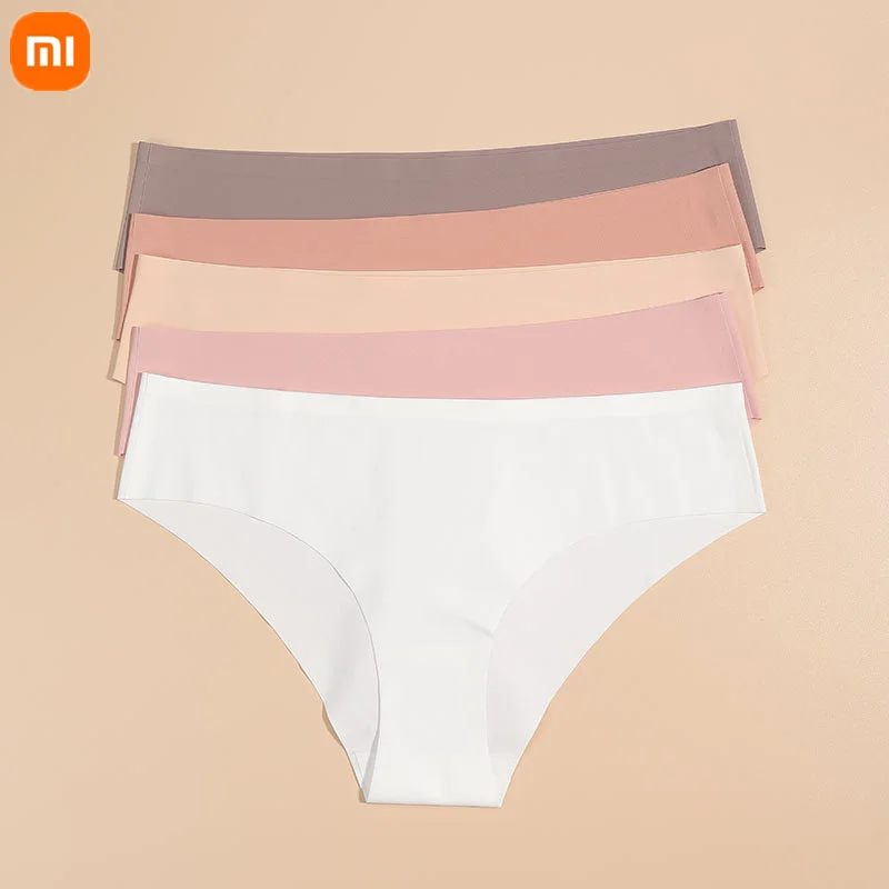 

New 3pcs xiaomi ice silk seamless women's sports panties breathable quick-drying low waist briefs yoga panties