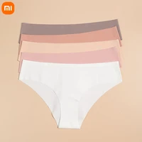 new 3pcs xiaomi ice silk seamless womens sports panties breathable quick drying low waist briefs yoga panties