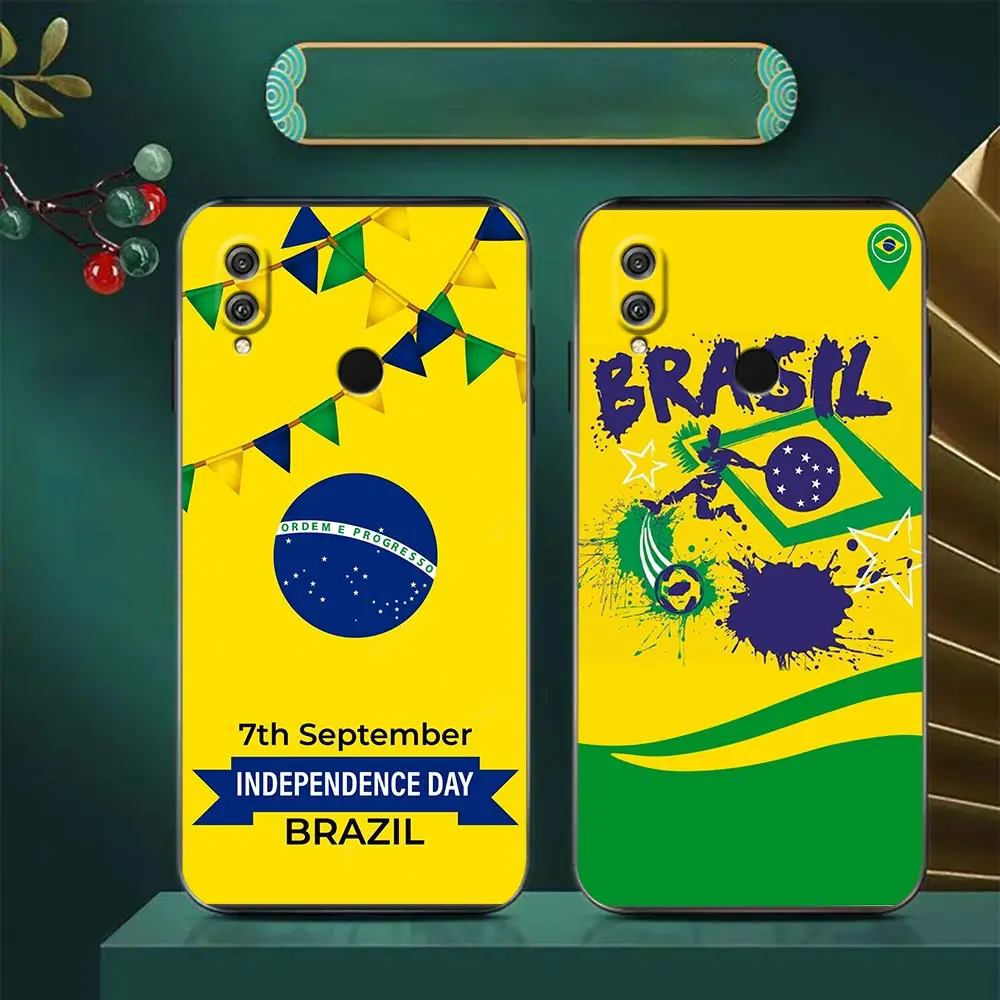 Case For HUAWEI Honor 9X 9 8 8X Max 80 70 60 50 30 20 10 10I NOTE 10 Lite Pro Case Cover Funda Coque Shell Capa Flag Of Brazil