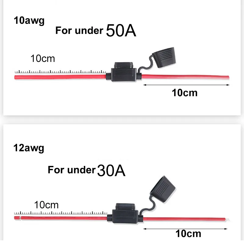 Автомобильная розетка с проводом 16/14/12/10AWG водонепроницаемый средний