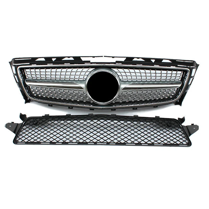 

Modified Gypsophila ABS Bright Black And Silver Racing Grills Front Grille Decoration Fit For Mercedes-Benz CLS-Class W218