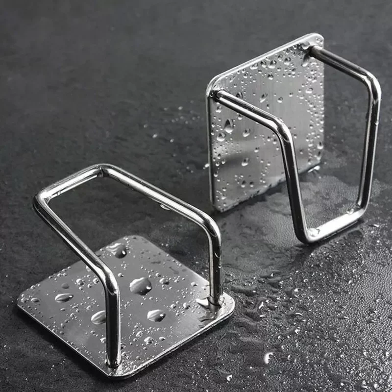 

2023NEW Stainless Steel Sink Sponges Holder Self Adhesive Drain Drying Rack Kitchen Wall Hooks Accessories Storage Organizer
