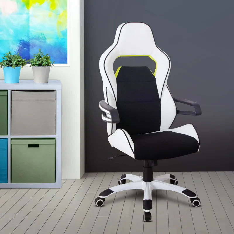 RTA-2021-WHT Ergonomic Essential Racing Style Home & Office 
