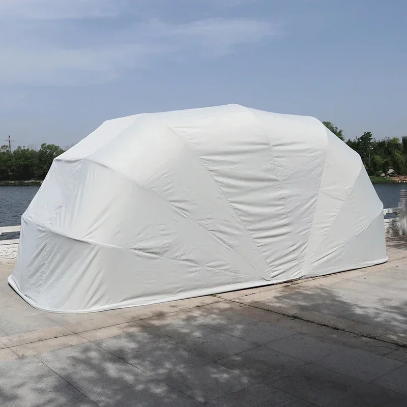 Фото Автомобильная палатка, портативная ручная водонепроницаемая автомобильная палатка, складной навес для автомобиля, навес для парковки, выдвижной гараж из оцинкованной стали №5