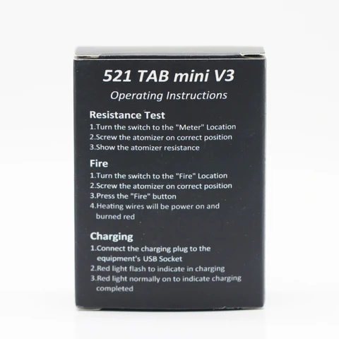 521 TAB Мини-тестер сопротивления спирали  V3 Ом
