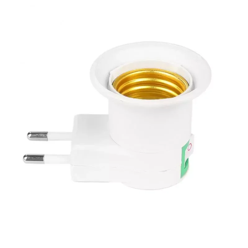 

220V E27 Bulb Lamp Base Holder EU Plug Socket Adapter Converter With Good Power Contact And On-Off Switch High Quality Lamp Base