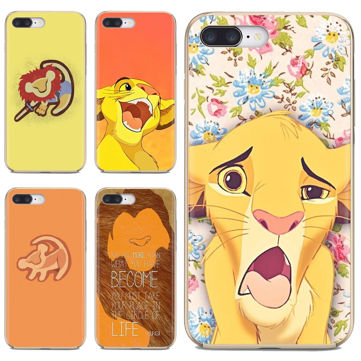 

Soft TPU Case Simba Funny Face Lion King Floral For iPhone 10 11 12 13 Mini Pro 4S 5S SE 5C 6 6S 7 8 X XR XS Plus Max 2020