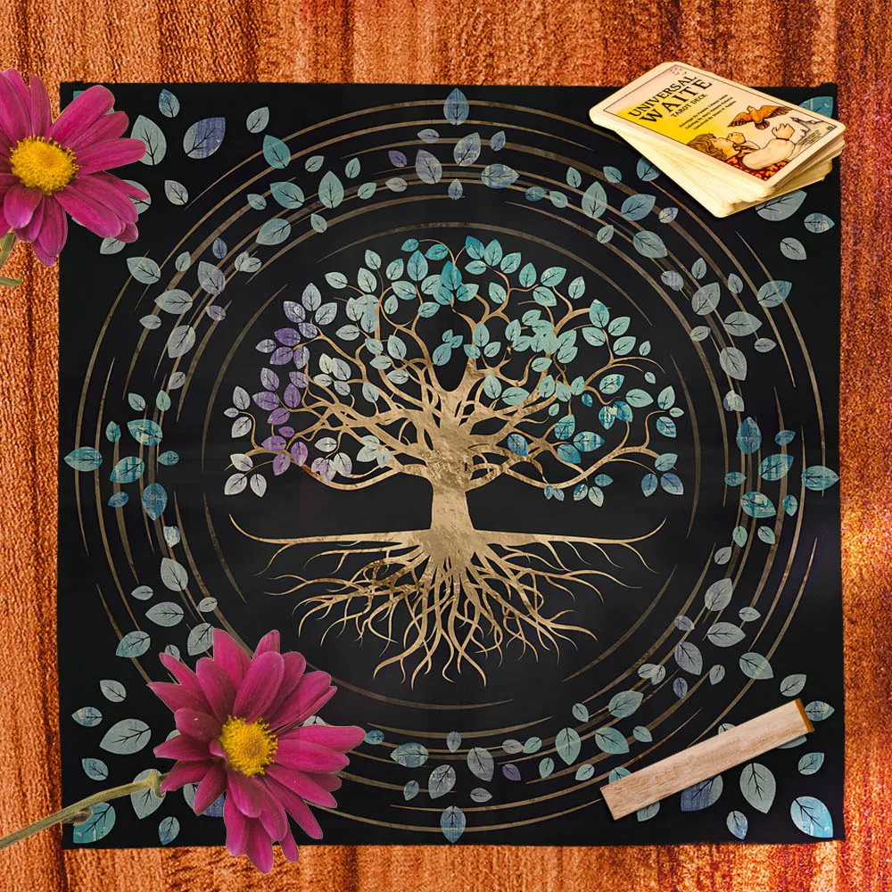 

Tarot Tablecloth Celtic Knots Velvet Tree of Life Altar Cloth Pagan Spiritual Pendulum Witchcraft Astrology Oracle Cards Pads Ta