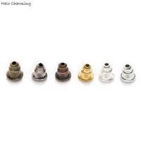 100pcs multi color optional metal earring backs stoppers ear plugs blocked findings accessories jewelry making 5x4mm