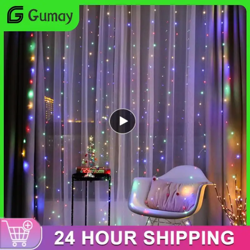 

Remote LED String Lights Curtain Curtain USB Fairy Lights Garland Led Wedding Party Christmas For Window Home Outdoor Decor