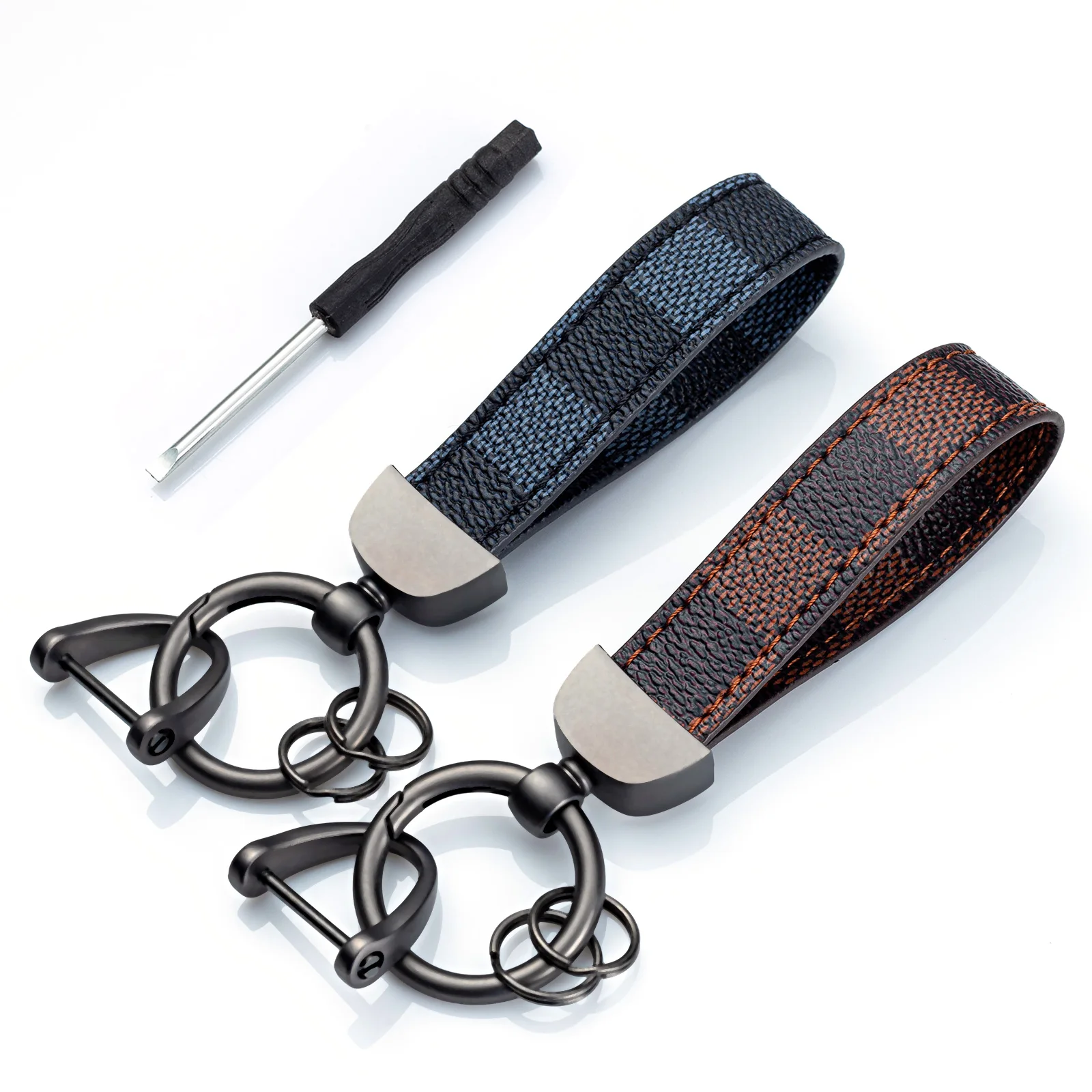

Anti-Lost Car Key Pendant Split Rings Keychain Card Keyring Auto Vehicle Key Chain Car Accessories