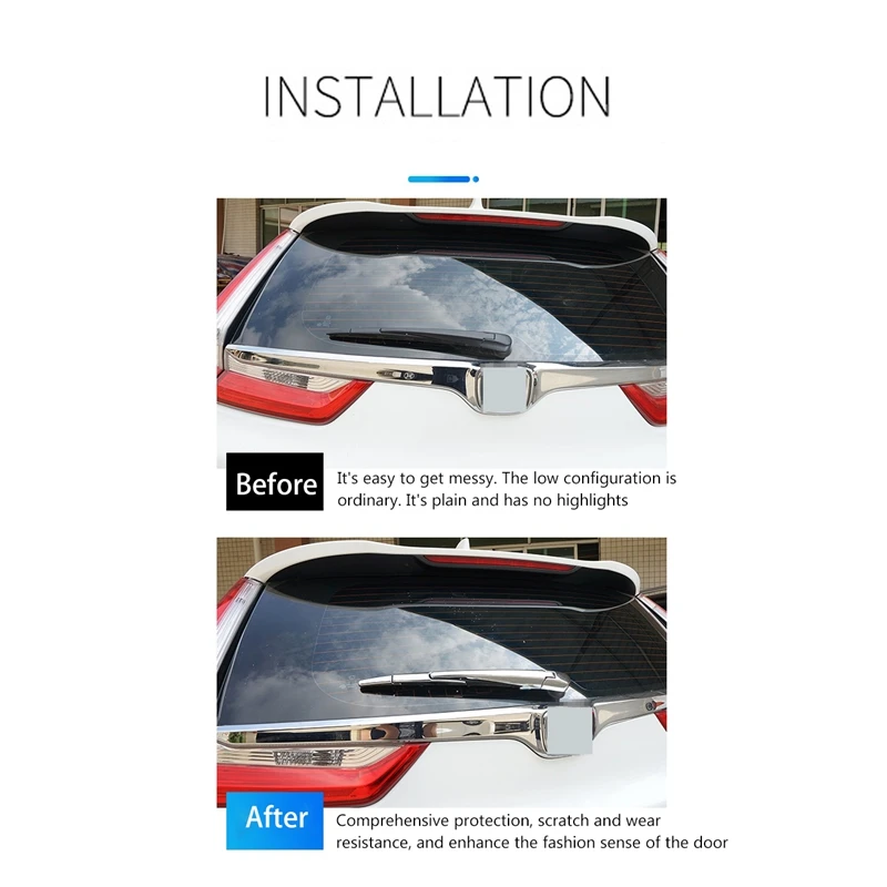 Автомобильная крыша заднее стекло дождевик задняя крышка отделка для Honda CRV