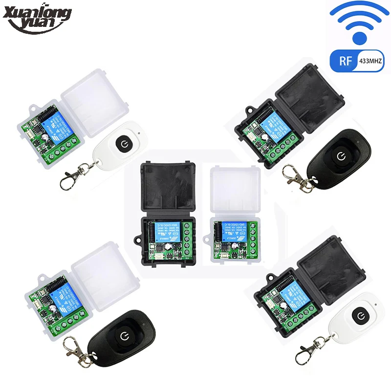 Лидер продаж, 433 МГц телефон, модуль 12 В постоянного тока, 1 канал, 1 канал, 10 А, релейный пульт дистанционного управления, беспроводной переключатель, дистанционное управление