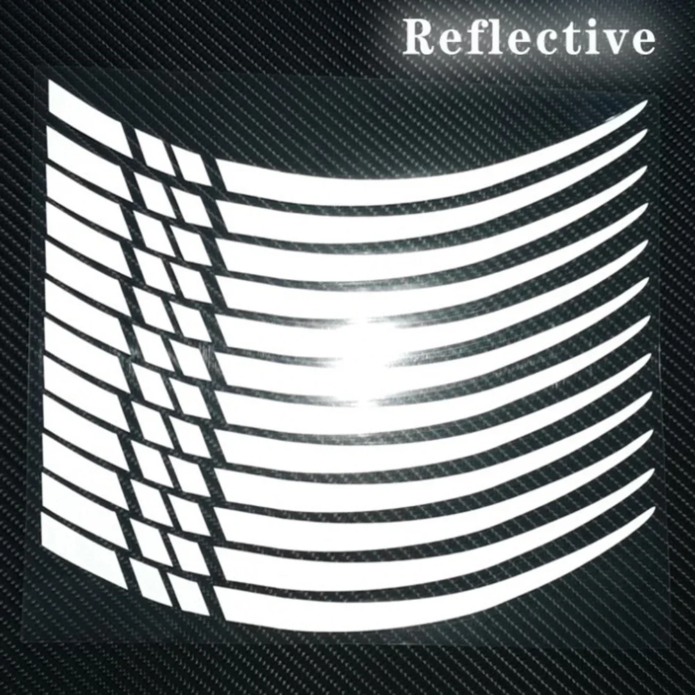 Низкие условия освещения Наклейка на колесо мотоцикла Светоотражающая лента