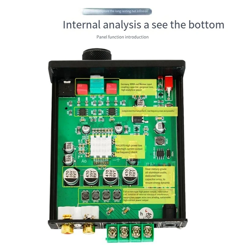 Цифровой усилитель мощности звука BRZHIFI 2X80w MA12070 динамики Hifi стерео класса D Aux