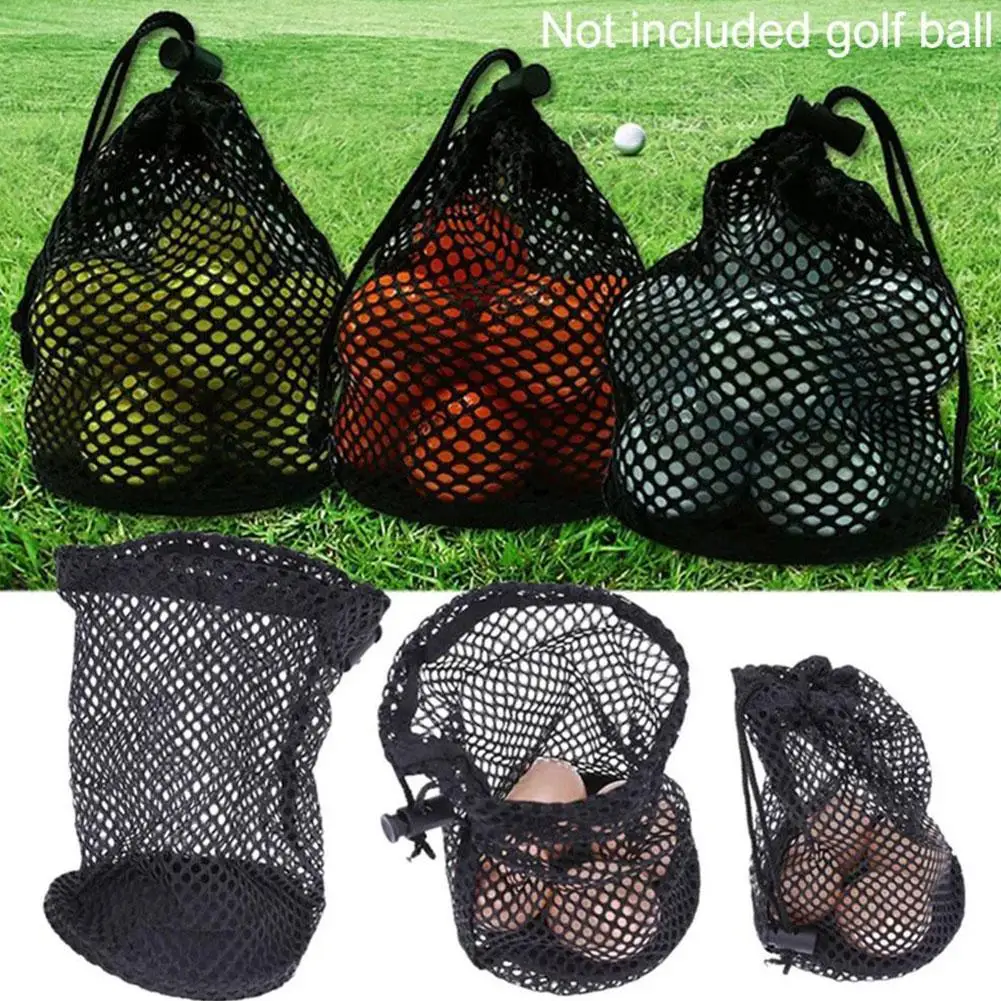 

1pc Golf Ball Bags Mesh Net Bag Nylon Golf Tennis 12/24/48 Accessories Ball Drawstring Bags Golf Golf Carrying Pouch M8o1