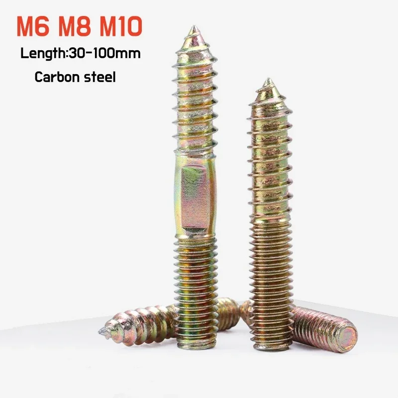

Болт-вешалка M6, M8, M10, Двухсторонний болт, крепежные саморезы для крепления мебели, длина 30-100 мм