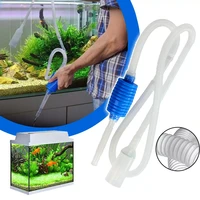 aquarium siphon fish tank syphon vacuum cleaner pump semi automatic water change changer gravel water filter acuario accessories