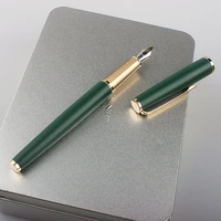 jinhao green black metal fountain pen titanium black f nib beautiful texture excellent writing gift for business office