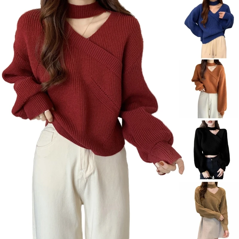 Рисунок 2 - Стильный вязаный свитер с v-образным