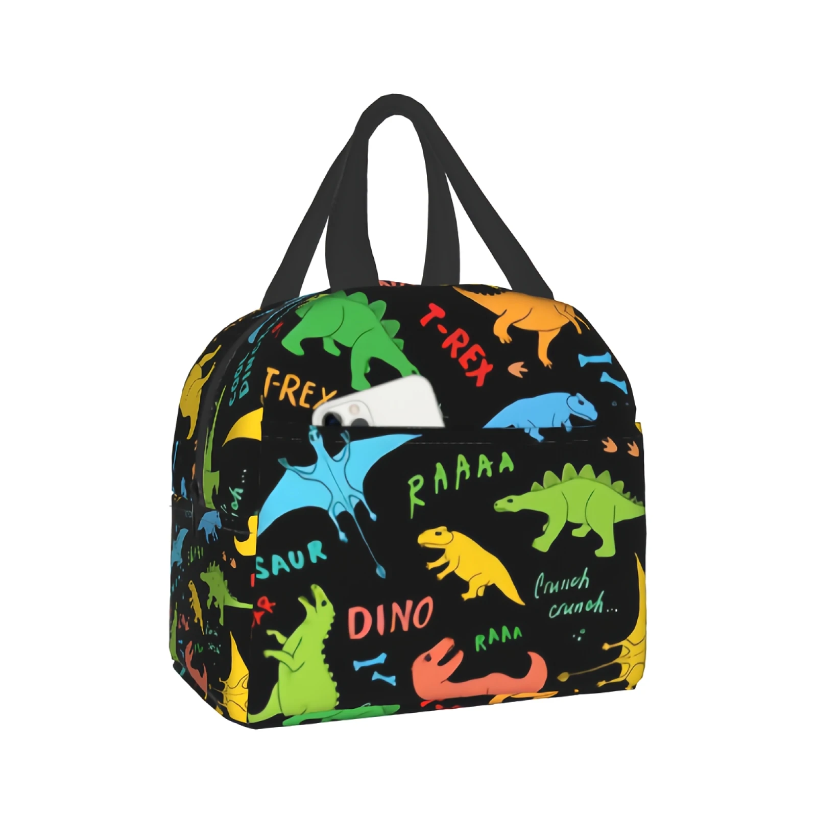 

Забавная сумка для ланча Dino, изолированный Ланч-бокс, мягкая охлаждающая сумка для детей, взрослых, мужчин, женщин, мужчин
