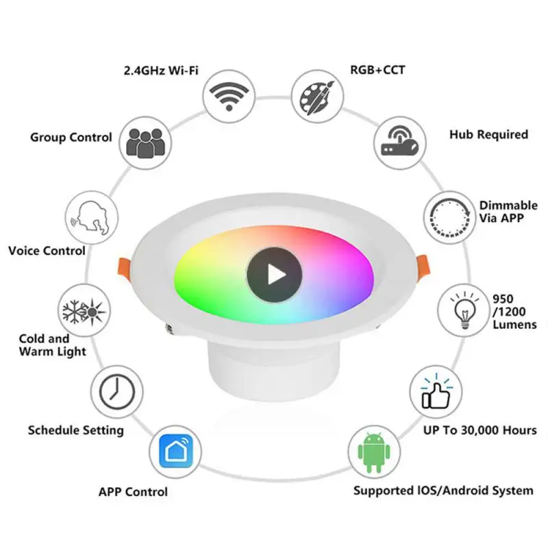 

Voice Control Led Downlight Downlight Long Life Graffiti Color Voice Control Downlight Intelligent Automation Module New