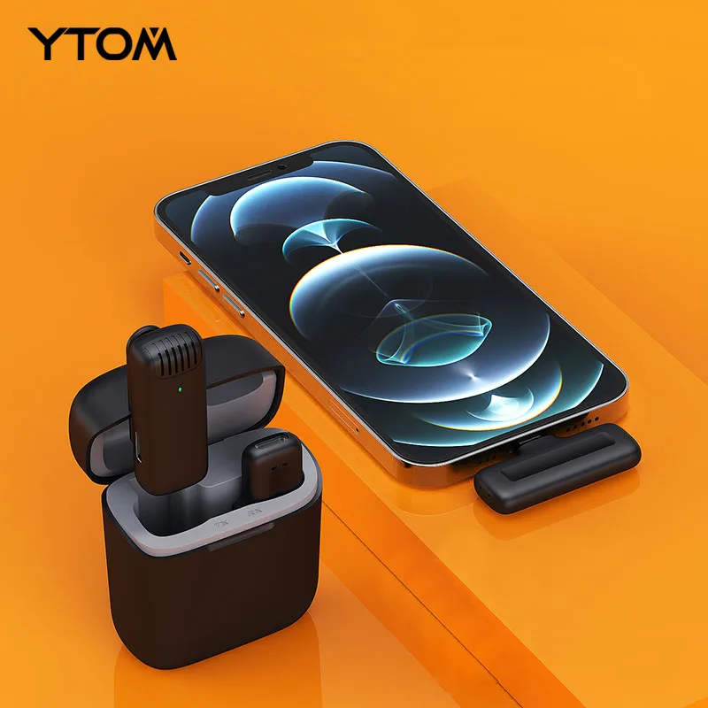 

New TOP L2PRO IOS/TYPE C Wireless Lavalier Microphone with Charging Case For Smartphone Video Recording YouTube Vlogging TIKTOK