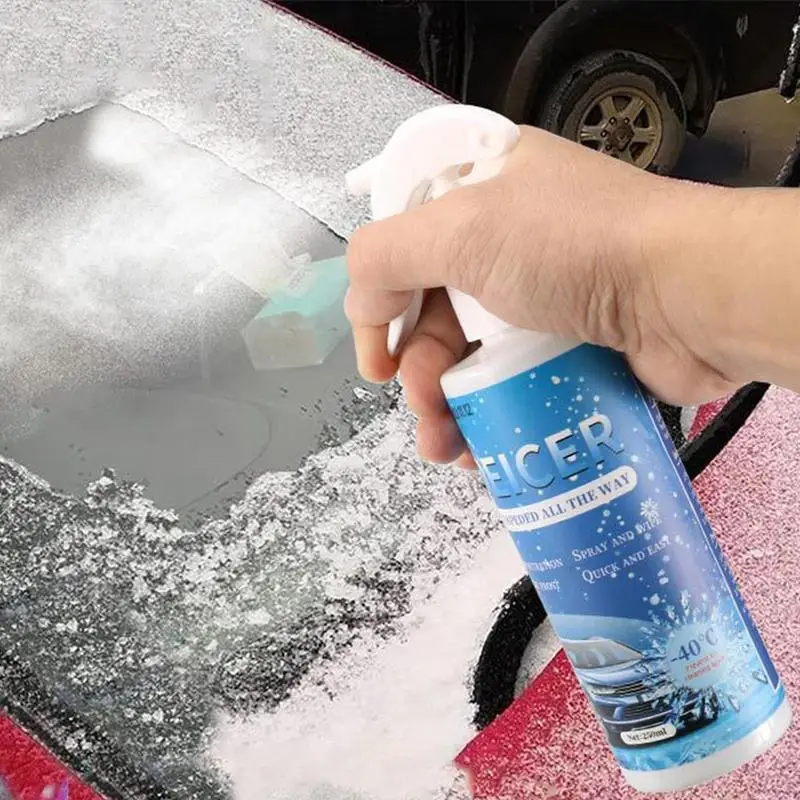 

250ml Car Windshield Deicer Spray Ice Remover Spray Fast-acting Auto Car Window Snow Defrosting Melting Frost Agent Sprays