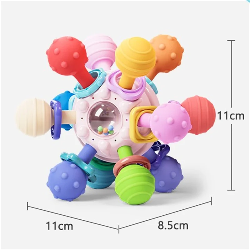 Сенсорная игрушка Монтессори Atomic Ball Baby для детей 0-6 6-12 месяцев пищевая