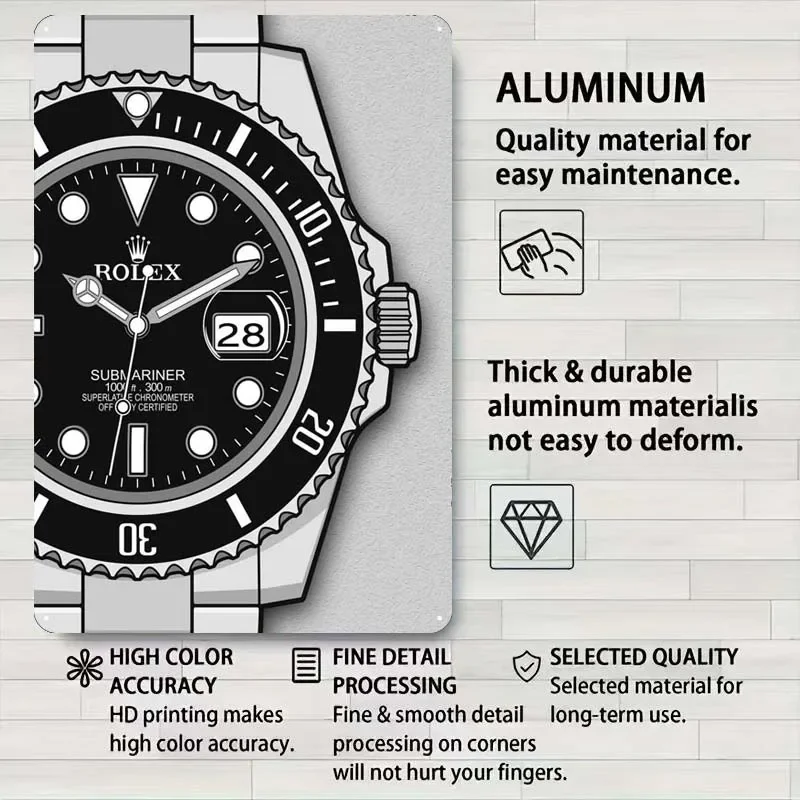 Подводные часы знак ржавчины металлический плакат Искусство Фрески винтажная