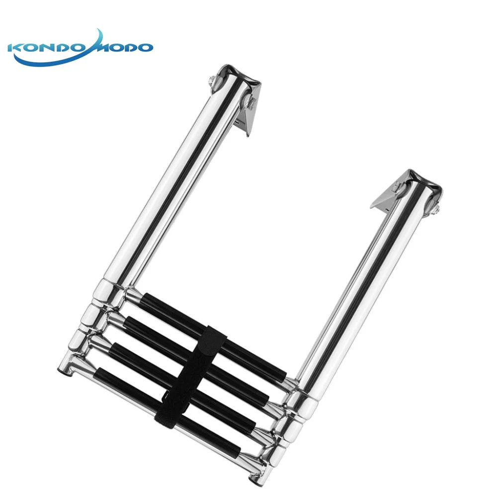 

Boat Accessories 4 Step Stainless Steel 304 Boat Boarding Telescoping Folding Ladder Deck Outboard Swim Platform Boat Marine